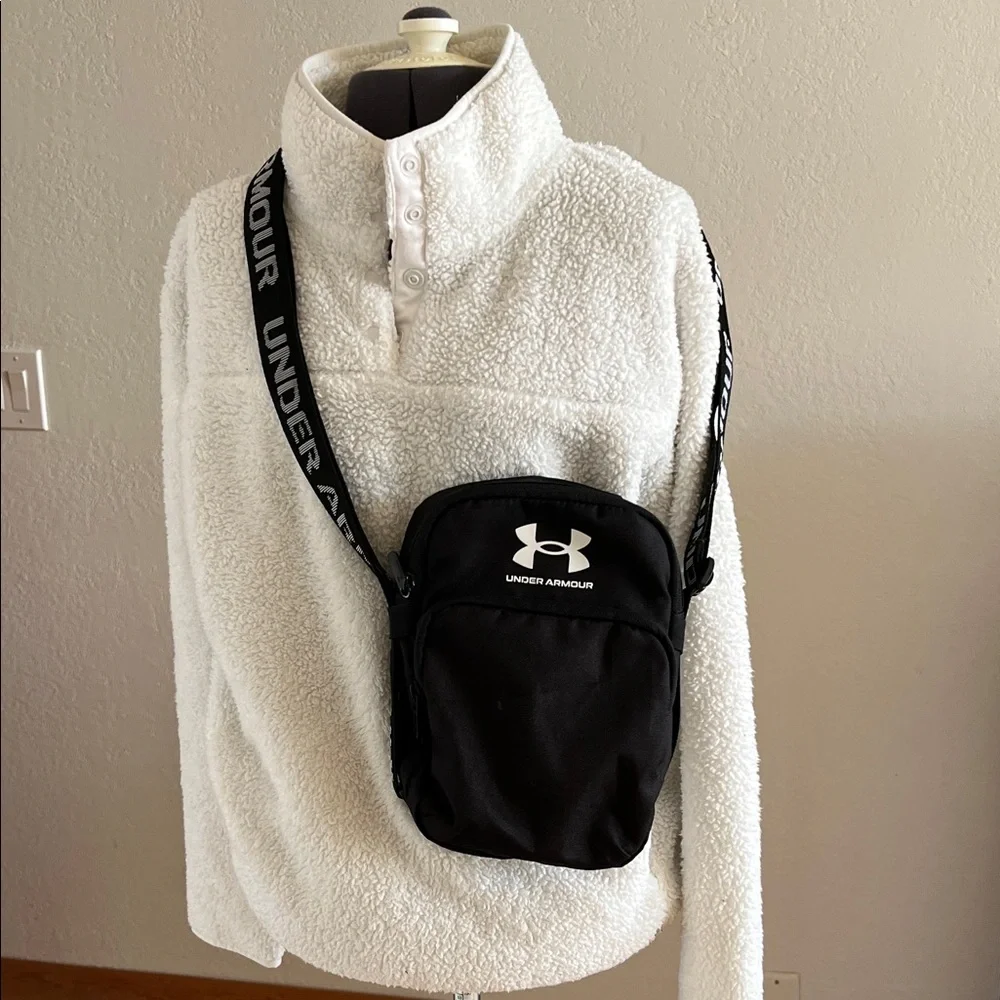Under Armour Black Mini Crossbody Pouch with Logo Strap - Picture 1 of 1